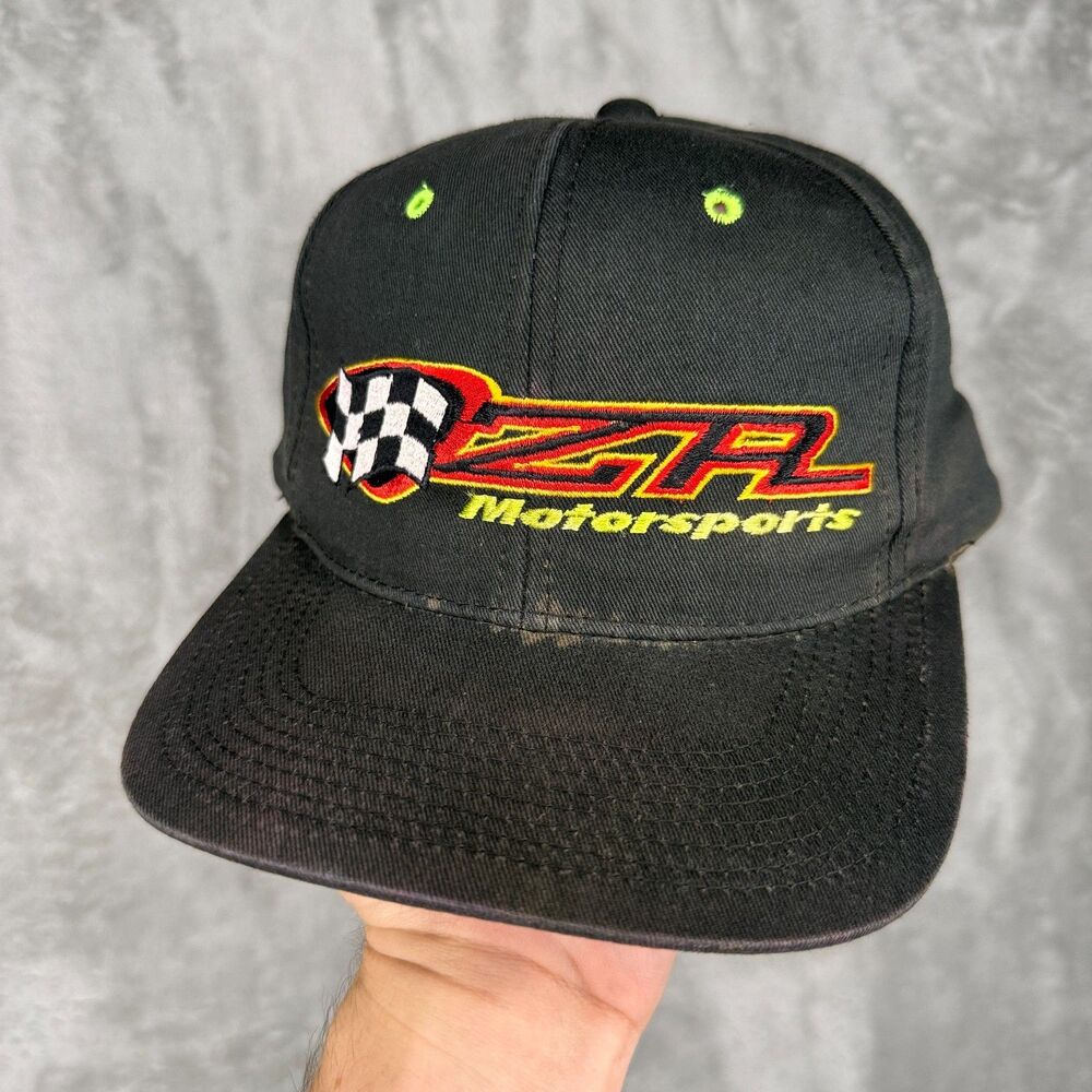 Vtg 90s Arctic Cat ZR Racing Snowmobile Hat Cap SnapBack Motorsports Embroidered